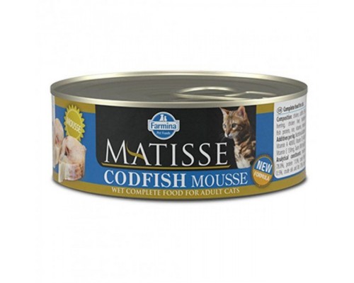 Вологий корм для котов Фарміна Farmina MATISSE CAT MOUSSE CODFISH з тріскою, 85 г 