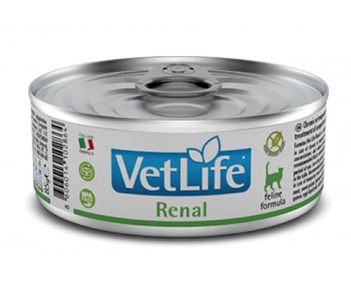 Вологий корм для котов Фарміна Farmina Vet Life Renal дієт. харчування, для підтримки функції нирок, 85 г 