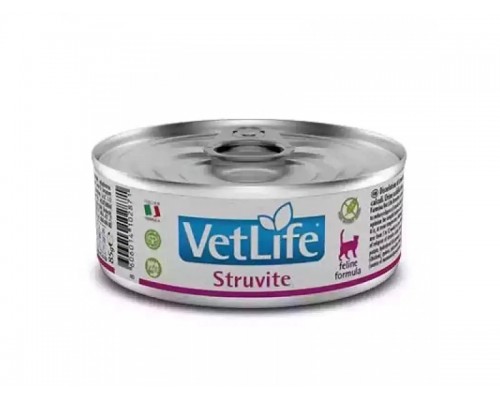 Вологий корм для котов Фарміна Farmina Vet Life Struvite дієт. харчування, для розчинення струвітних уролітів, 85 г				