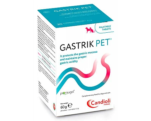 Candioli Gastrik Pet гастропротектор для котів і собак 30 таб 