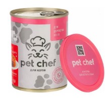 Корм мясное ассорти для взрослых котов паштет 360 г Pet Chef