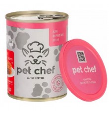 Корм мясное ассорти для взрослых котов паштет 360 г Pet Chef