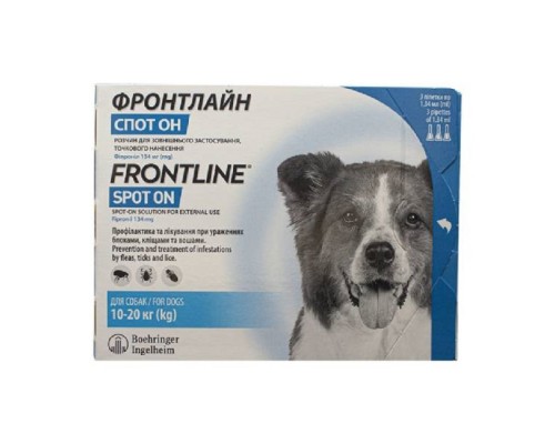Фронтлайн Спот Он капли на холку для собак 10-20 кг №3*1,34 Boehringer Ingelheim