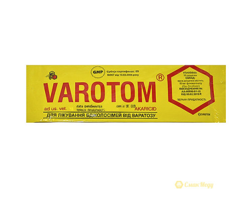 Полоски Варотом от варроатоза пчел №10 Evrotom срок 02.2027