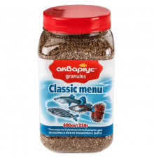 Корм для аквариумных рыб Classic Menu в гранулах 350 г Аквариус