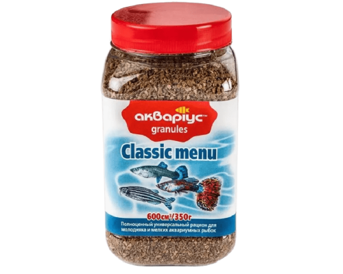 Корм для акваріумних риб у гранулах Classic Menu 350 г Акваріус
