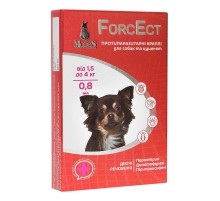 Краплі для цуценят і собак 1,5-4 кг ForcEct 0,8 мл протипаразитарний засіб №1 Modes термін 08.2026