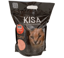 Наполнитель для кошачьих туалетов соевый Kisa Tofu Strawberry с ароматом клубники 2,6 кг 6 л TOP CAT