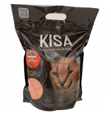 Наполнитель для кошачьих туалетов соевый Kisa Tofu Strawberry с ароматом клубники 2,6 кг 6 л TOP CAT