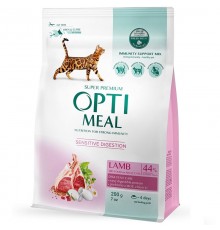 Сухий корм для котів із чутливим травленням Adult Cat Lamb Sensitive з ягням 200 г Optimeal