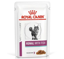 Корм для котов с болезнями почек Renal With Fish с кусочками рыбы в соусе 85 г Royal Canin