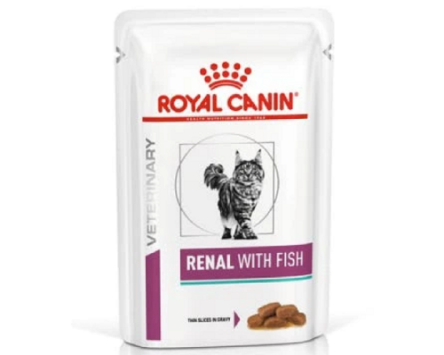 Корм для котов с болезнями почек Renal With Fish с кусочками рыбы в соусе 85 г Royal Canin
