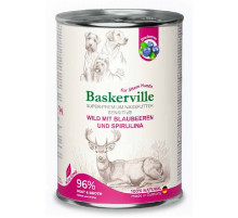 Корм для собак с чувствительным пищеварением Sensitive с олениной черникой и спирулиной 400 г Baskerville