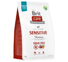 Корм д/соб Бріт с чутливим травленням всіх порід з олениною  Brit Care SENSITIVE 3кг\172209/559145