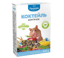 Корм Хомячок Коктейль для грызунов 500 г Природа срок 04.2026