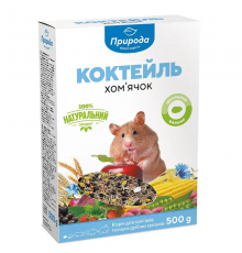 Корм Хомячок Коктейль для грызунов 500 г Природа срок 04.2026