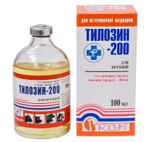 Раствор для инъекций Тилозин 200 для лечения респираторных инфекций и заболеваний ЖКТ 100 мл Продукт