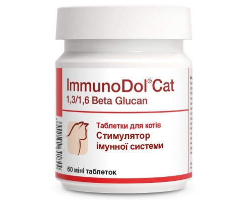 Таблетки для кошек ImmunoDol Cat укрепление иммунитета котят и взрослых котов №60 Dolfos
