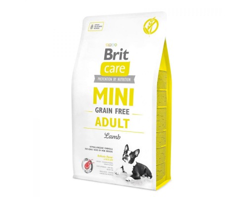 Корм д/соб Брит для дорослих собак мініатюрних пород з ягнем  Brit Care Grain-Free Adult Mini Breed Lamb 2кг 