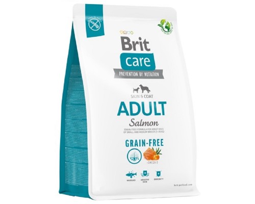 Корм д/соб Брит малых и средних пород беззерновой с лососем Brit Care Dog Grain-free Adult 3кг 