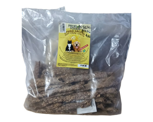 Ласощі для собак та котів  PROFI FOODS палочкі м"ясні  ВАГОВИЙ ціна за 1кг 
