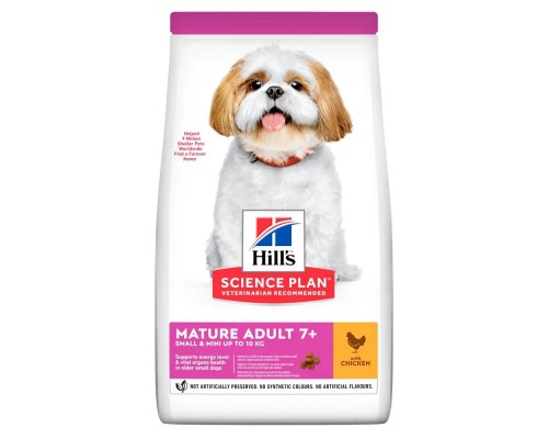 Сухий корм для собак дрібних порід Mature Adult 7+ Small&Mini  з куркою 1,5 кг Hill's Science Plan