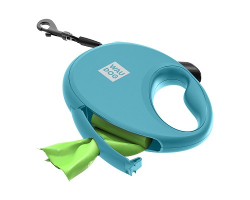 Повідець-рулетка для собак до 12 кг Waudog R-leash 3 м блакитна Collar