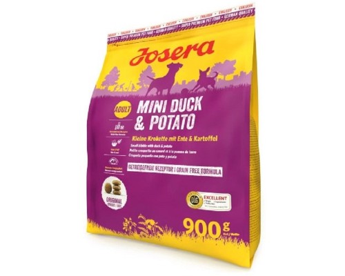 Сухой корм для собак малых пород Mini duck and Potato  с уткой и картофелем 900 г Josera