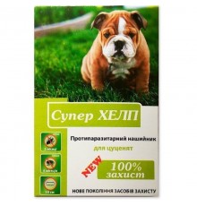 Ошейник для щенков противопаразитарный Супер Хелп New 35 см красный  Круг