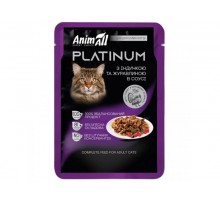 Корм для котов АнимАлл AnimAll PLATINUM Пауч с Индейкой и клюквой в соусе 85г