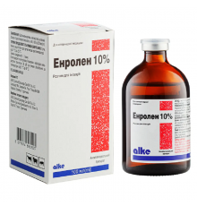 Розчин для ін'єкцій Енролен 10% антибіотик широкої бактерицидної дії 100 мл ALKE термін 08.2026