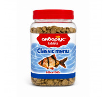 Корм для аквариумных рыб Classic Menu в таблетках 300 г Аквариус