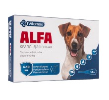 Капли на холку Vitomax Alfa для собак 4 - 10 кг №1 Vitomax