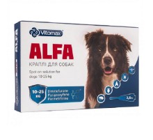 Капли на холку Альфа Alfa для собак 10 – 25 кг №1 Vitomax