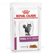 Корм для котів із хворобами нирок Renal Chiken зі шматочками курки в соусі 85 г Royal Canin
