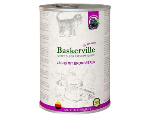 Корм для котят Lachs Mit Brombeeren лосось с ежевикой 400 г Baskerville