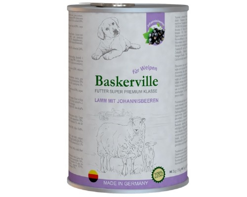 Корм для щенков Super Premium ягненок со смородиной 800 г Baskerville