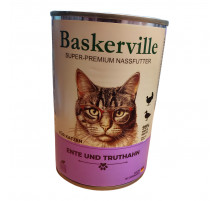 Корм для котів Баскервіль з качкою та індичкою 400 г Baskerville