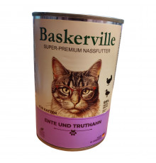 Корм для котов Баскервиль с уткой и индейкой 400 г Baskerville