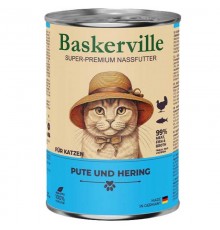Корм для котов Баскервиль индейка с рыбой 400 г Baskerville