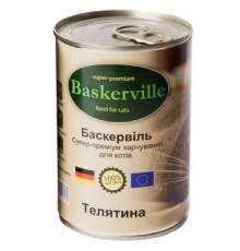 Корм для котів дрослих консерва Baskerville Телятина 400 г