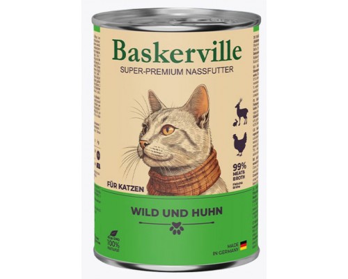 Корм для котов Баскервиль оленина с птицей 400 г Baskerville