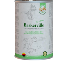Корм для котов Баскервиль с телятиной и лососем 400 г Baskerville