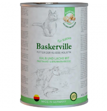 Корм для котів Баскервіль з телятиною та лососем 400 г Baskerville