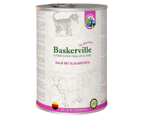 Корм для кошенят Kalb Mit Brombeeren телятина з чорницею 400 г Baskerville