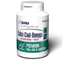 Витамины для собак и котов Calci-Cod-Omega для суставов хрящей костей шерсти и кожи №90 GIGI