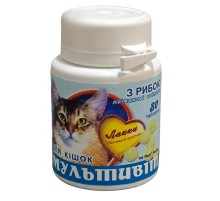 Лаккі вітаміни для кішок Мультивіт з рибою №90