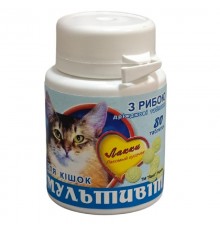 Лаккі вітаміни для кішок Мультивіт з рибою №90