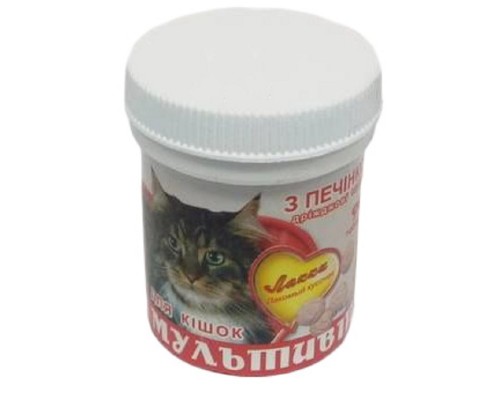 Витамины для кошек Лакки мультивит с печенью № 90 Лакки