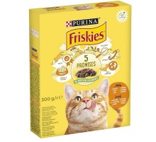 Сухой корм для котов Friskies с курицей и овощами 300 г Purina